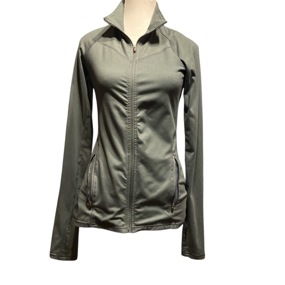 C9 by Champion Green Utility Jacket with Stand-Up Collar and Slim Fit